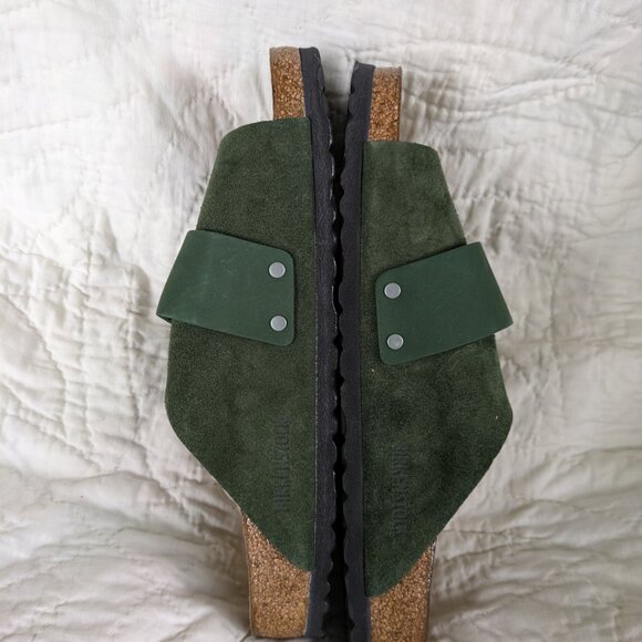 Birkenstock Kyoto 41 Mountain View Green suede nubuck leather regular wide - Picture 3 of 8